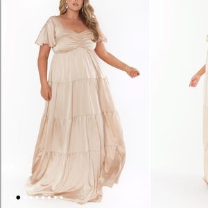 Show Me Your MuMu Champagne Bridesmaid Dress - Nicole - L